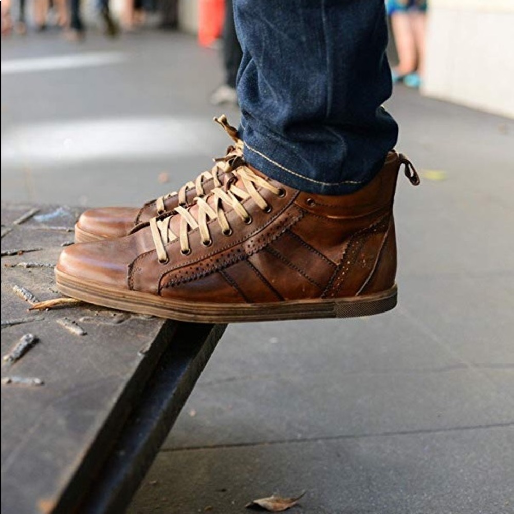 BED STÜ Brentwood High Top Sneaker - Mocha - 10.5